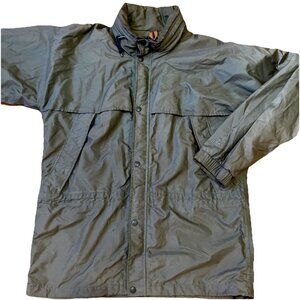 Eastern Mountain Sports Men’s Utility Jacket Size L Olive Roll Away Hood Outdoor